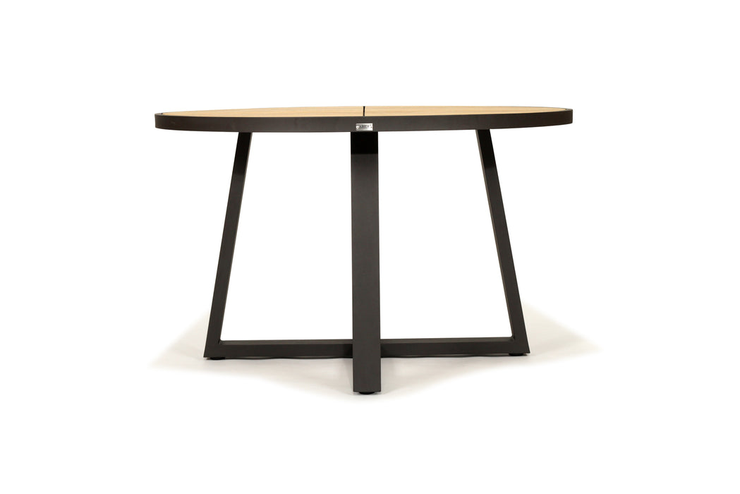 Watego Outdoor Round Dining Table - Black - 125cm