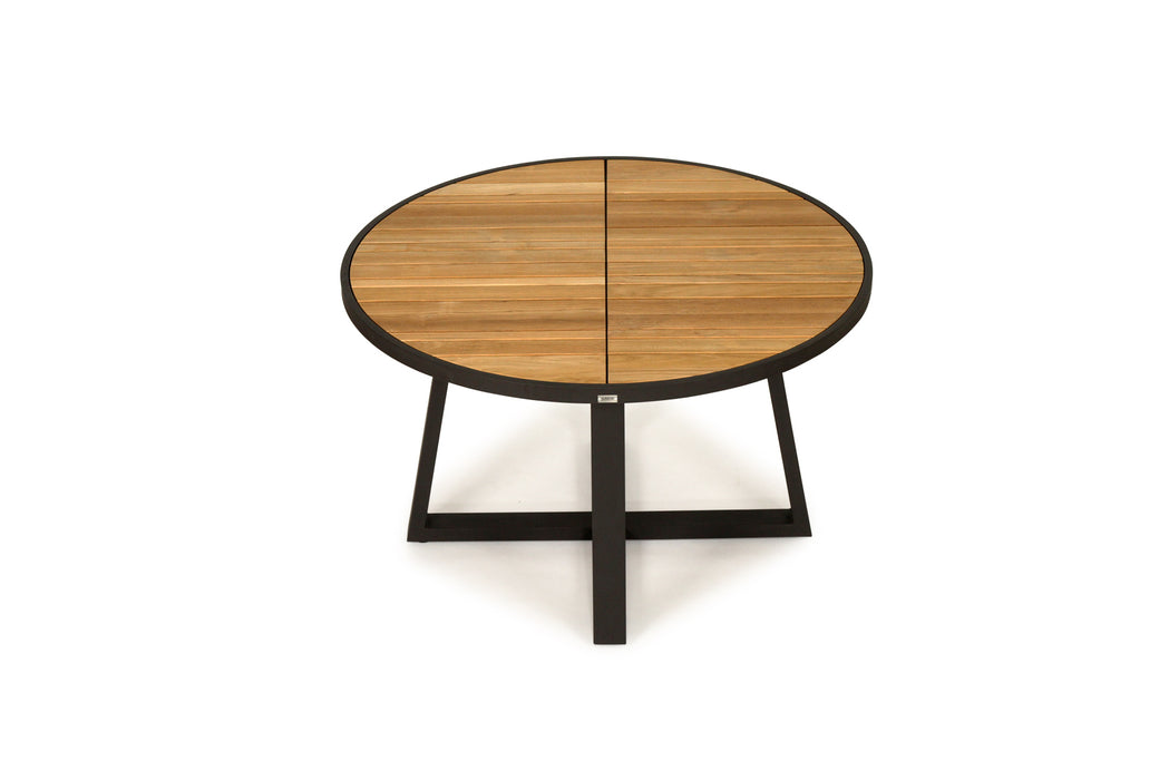 Watego Outdoor Round Dining Table - Black - 125cm
