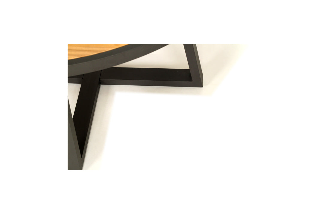 Watego Outdoor Round Dining Table - Black - 125cm