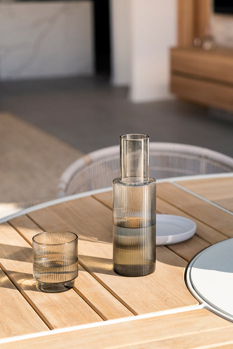 Watego Outdoor Round Dining Table - White - 160cm