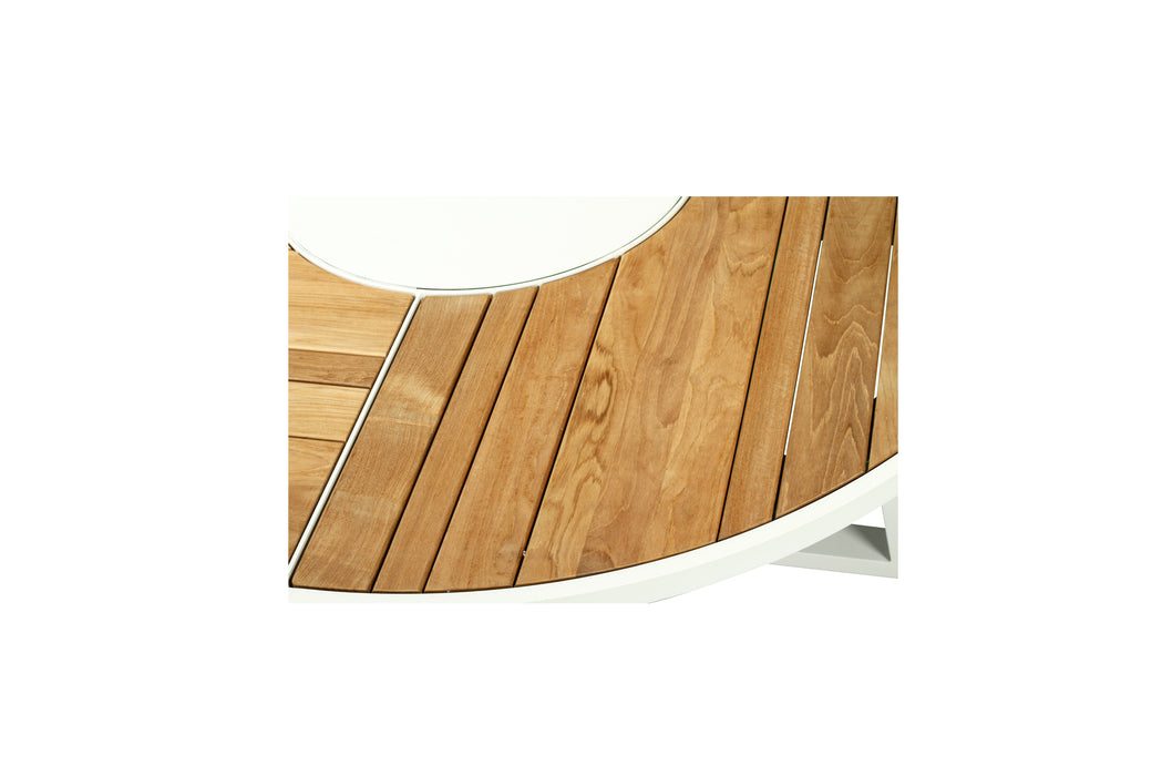 Watego Outdoor Round Dining Table - White - 160cm