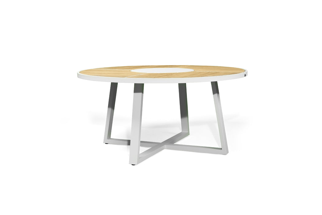 Watego Outdoor Round Dining Table - White - 160cm