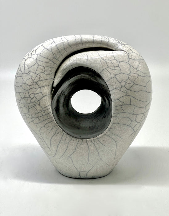 Waves Of Stillness Ceramic Raku Sculpture