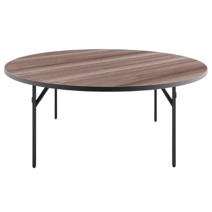 Durafurn Brooklyn 1830DIA Banquet Table - Wenge / Black T Mould Edging