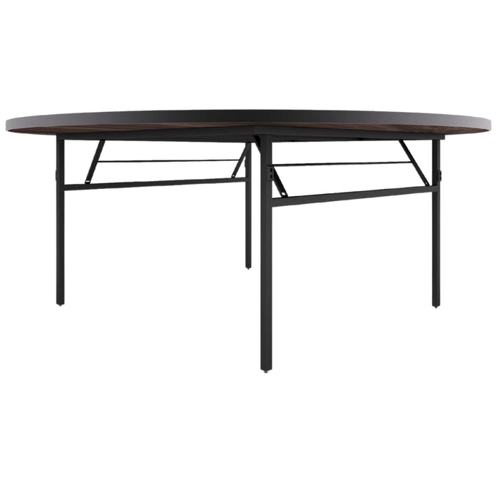Durafurn Brooklyn 1830DIA Banquet Table - Wenge / Black T Mould Edging