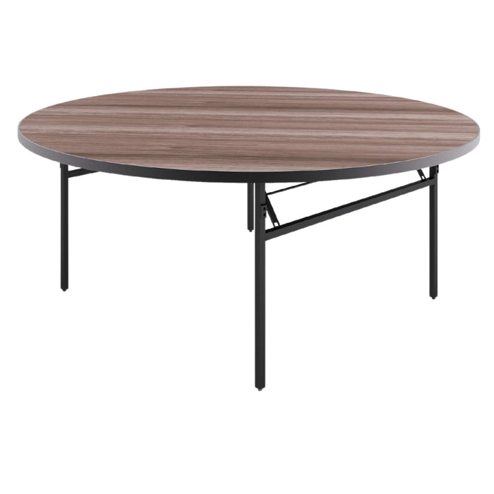 Durafurn Brooklyn 1830DIA Banquet Table - Wenge / Black T Mould Edging