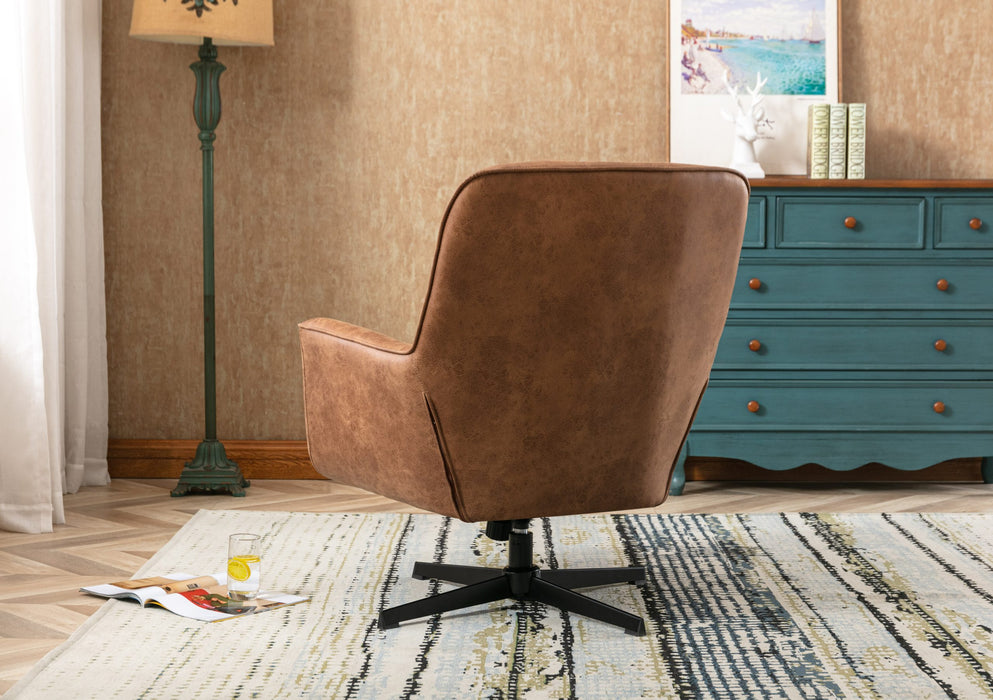 Wentworth Swivel Chair Tan Faux Leather