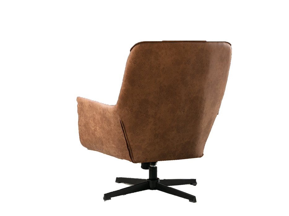 Wentworth Swivel Chair Tan Faux Leather