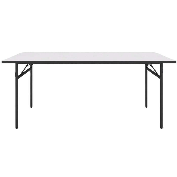 Durafurn Brooklyn 1830mm x 760mm Trestle Table - White / Black T Mould Edging
