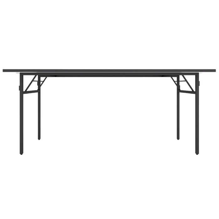Durafurn Brooklyn 1830mm x 760mm Trestle Table - White / Black T Mould Edging