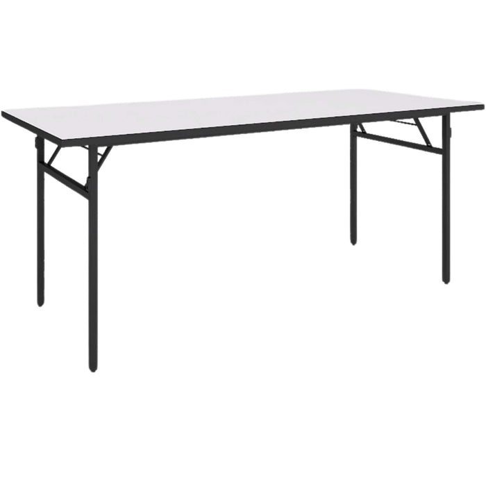 Durafurn Brooklyn 1830mm x 760mm Trestle Table - White / Black T Mould Edging
