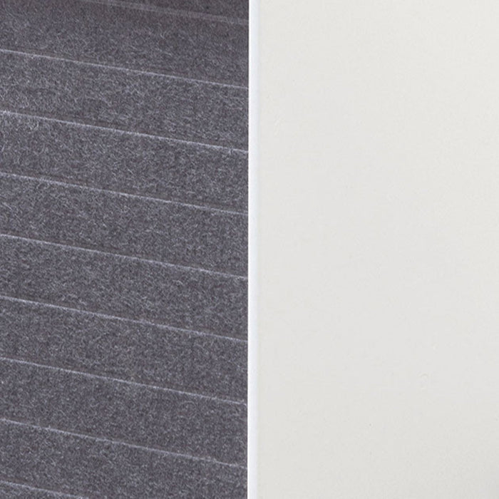 Winford Inter-layered White Storage Cabinet - Grey Doors