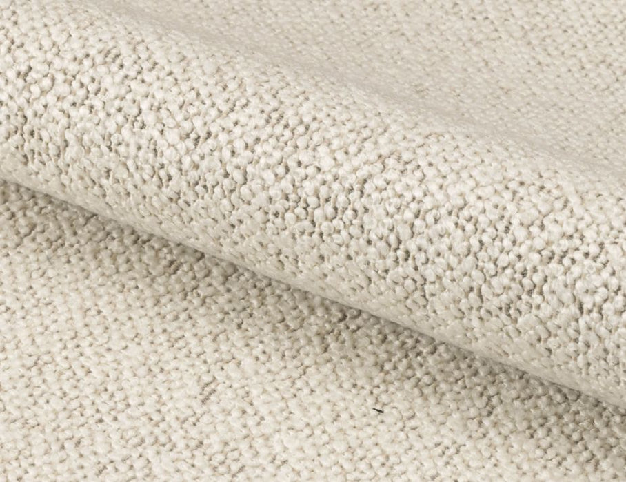 Atticus Ottoman - Ivory Cream Fabric