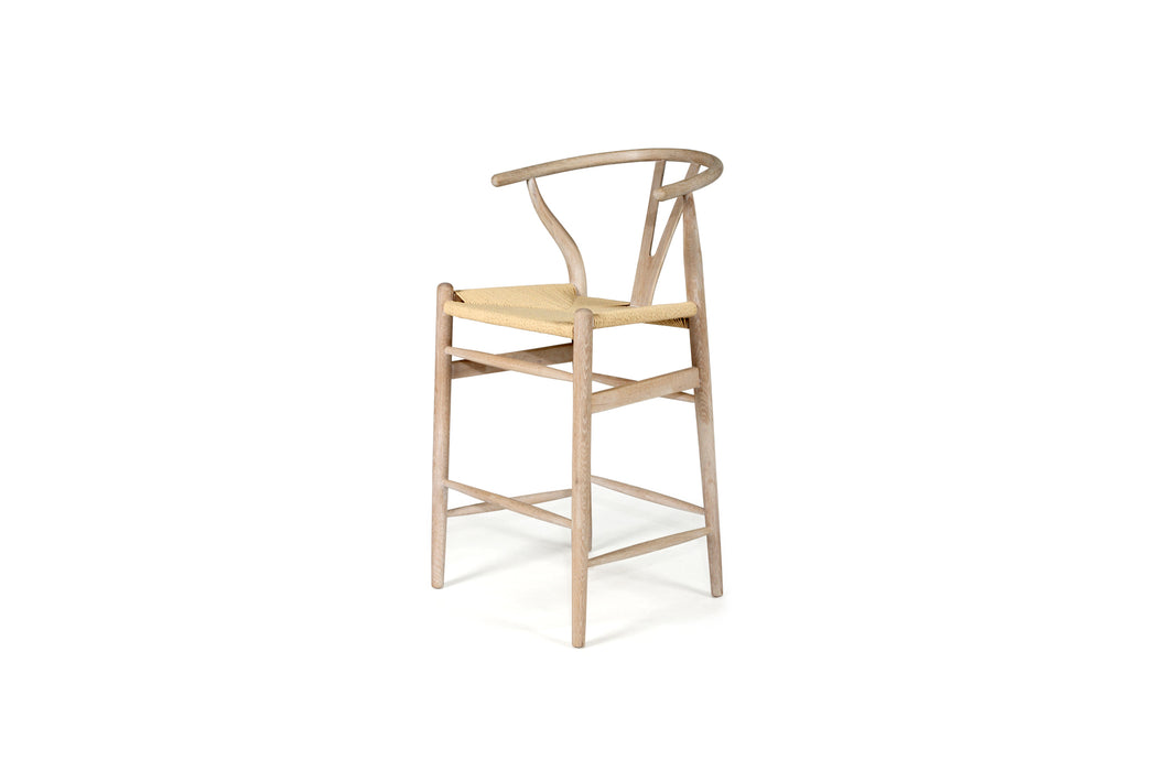 Wishbone Counter Stool - Coastal Oak Light Cord