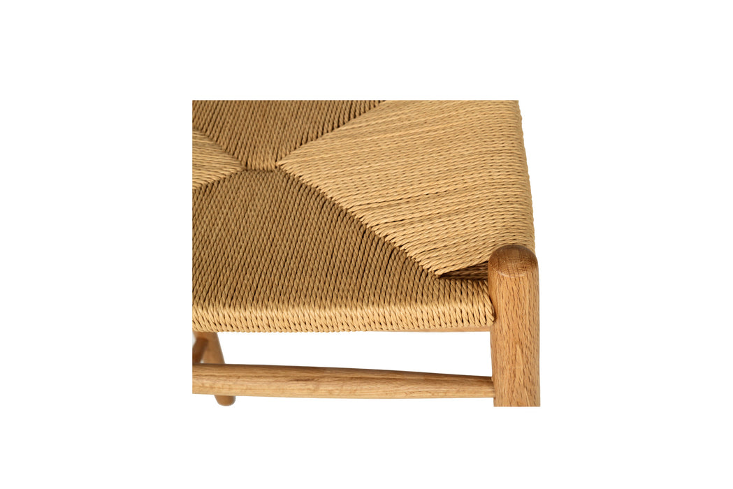 Wishbone Counter Stool - Natural Oak Tan Cord
