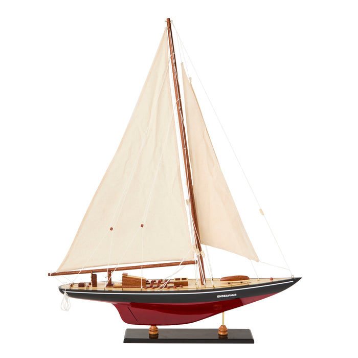 Endeavour Yacht, Black/Red - Wood