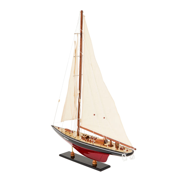 Endeavour Yacht, Black/Red - Wood