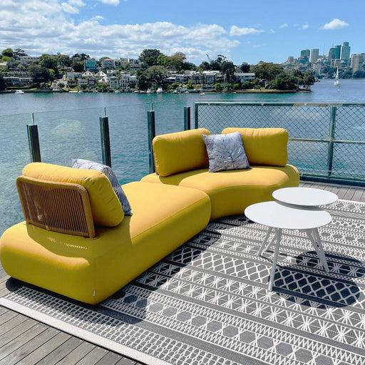 Ora Corner Seater Outdoor Lounge - Yellow - Raffinata