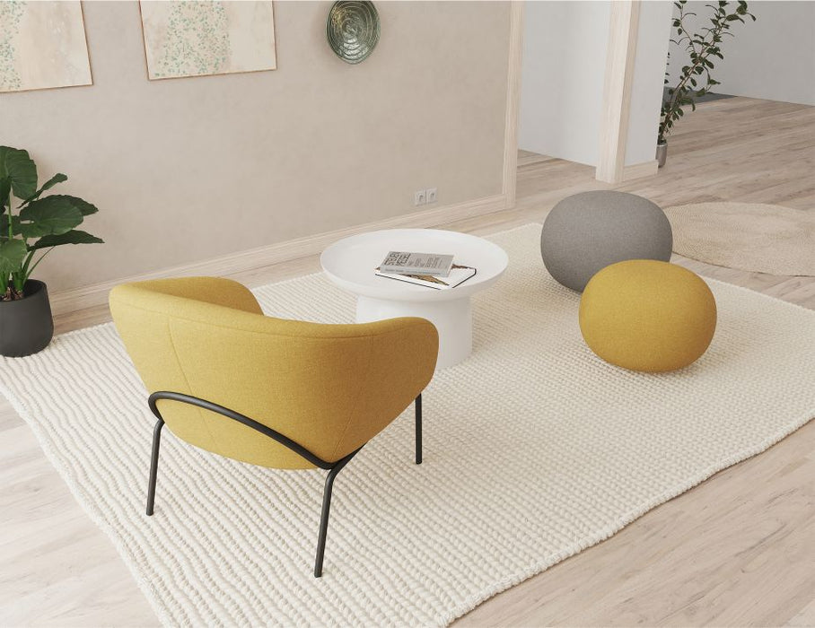 Solace Lounge Chair - Tuscan Yellow - Matt Black Legs