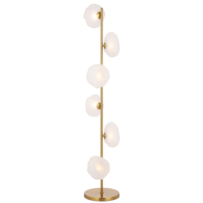 Zecca Floor Lamp - Antique Gold, Frost