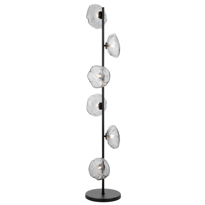 Zecca Floor Lamp - Smoke, Black
