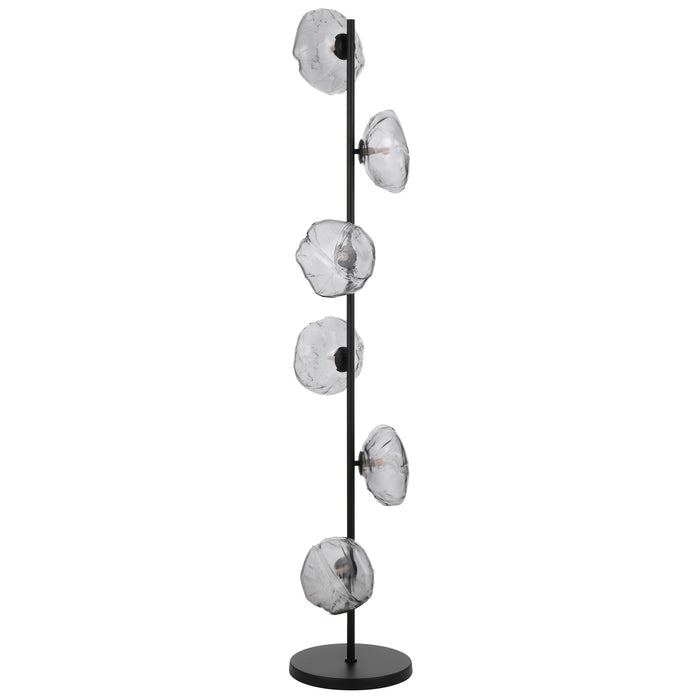 Zecca Floor Lamp - Smoke, Black