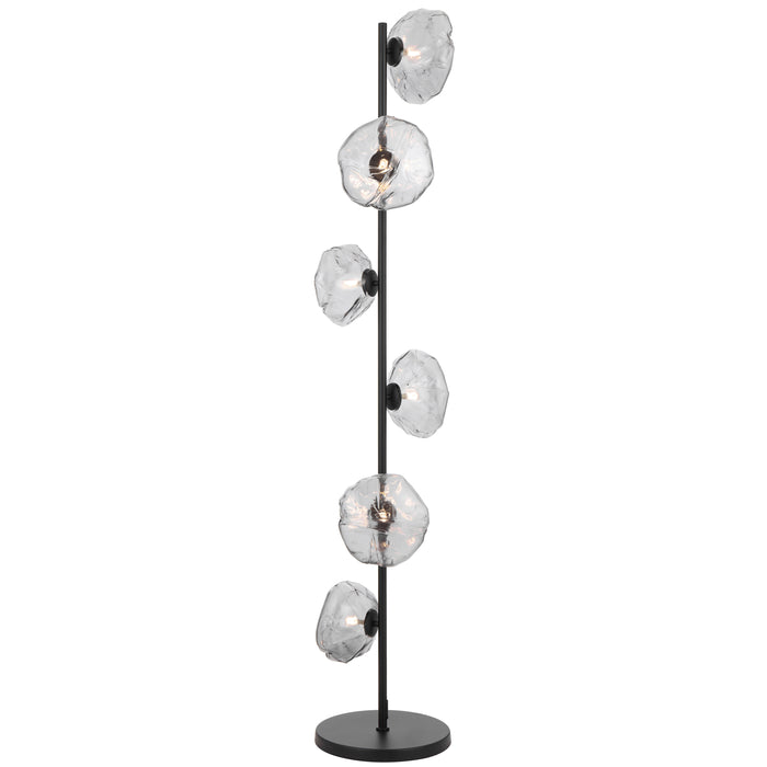 Zecca Floor Lamp - Smoke, Black