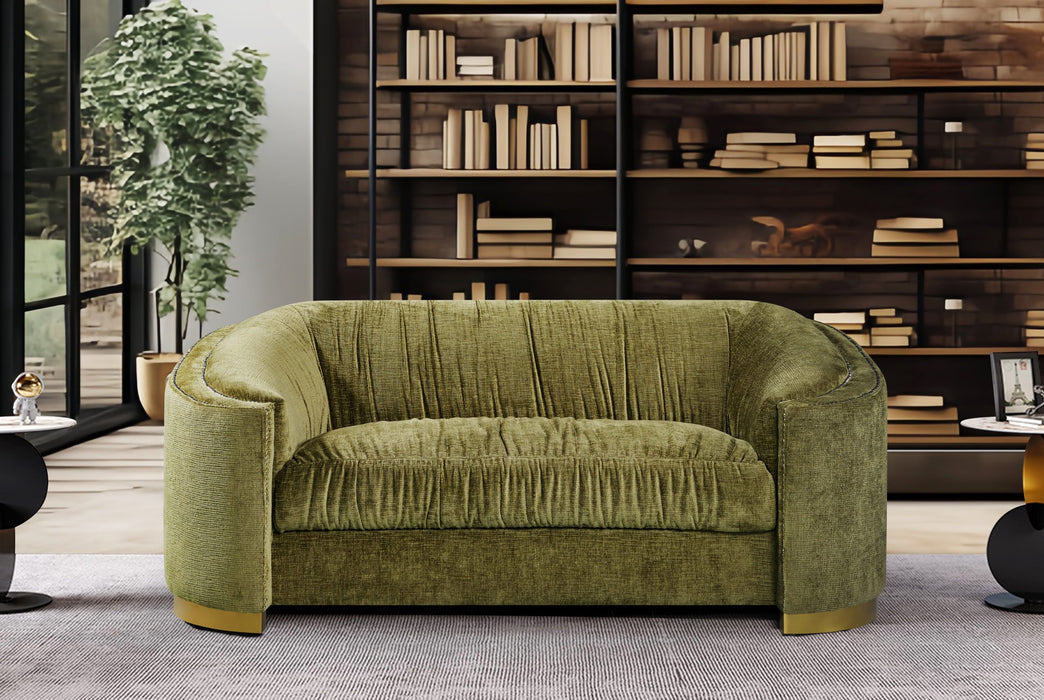 Duomo 3 seater Sofa Sage Chenille upholstery - 220cm