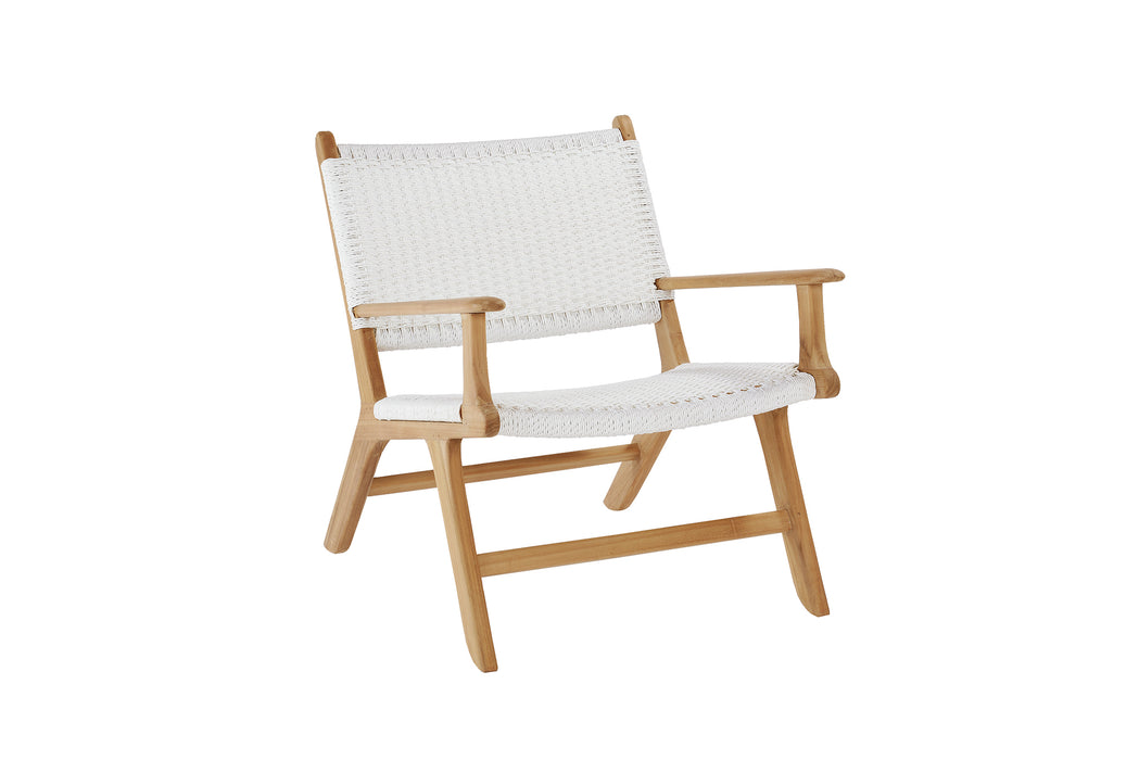 Zen Accent Arm Chair - White (Close Weave) - White Close Weave With Arms