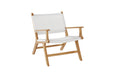 Zen Accent Arm Chair - White (Close Weave) - White Close Weave With Arms