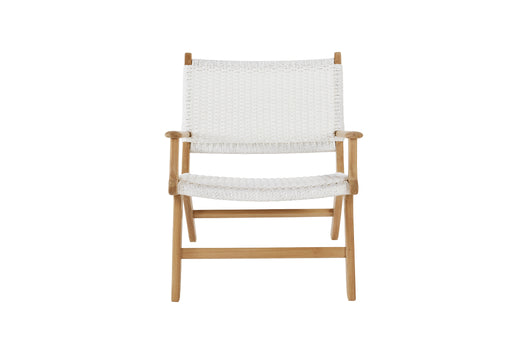 Zen Accent Arm Chair - White (Close Weave) - White Close Weave With Arms