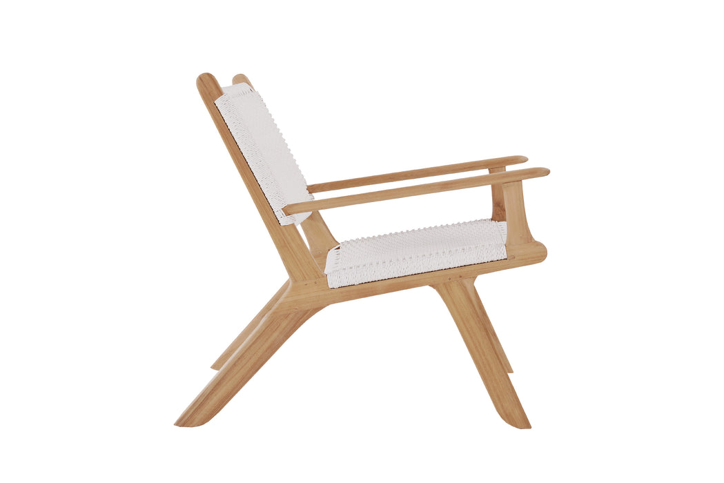 Zen Accent Arm Chair - White (Close Weave) - White Close Weave With Arms