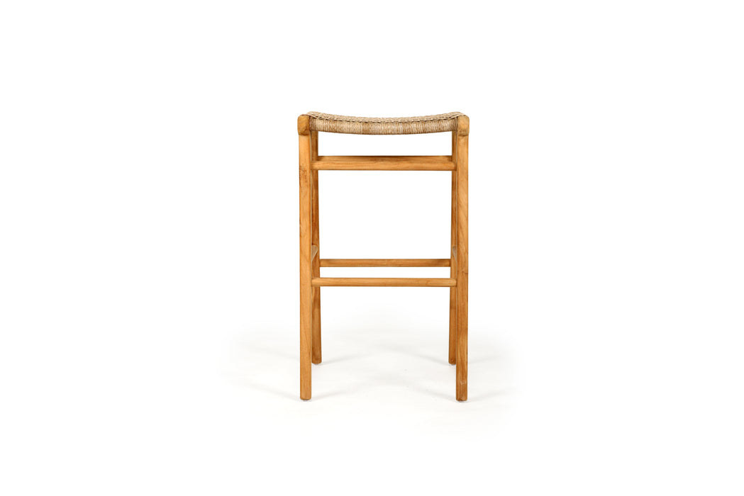 Zen Backless Bar Stool - Washed Grey - Grey 76cm Backless