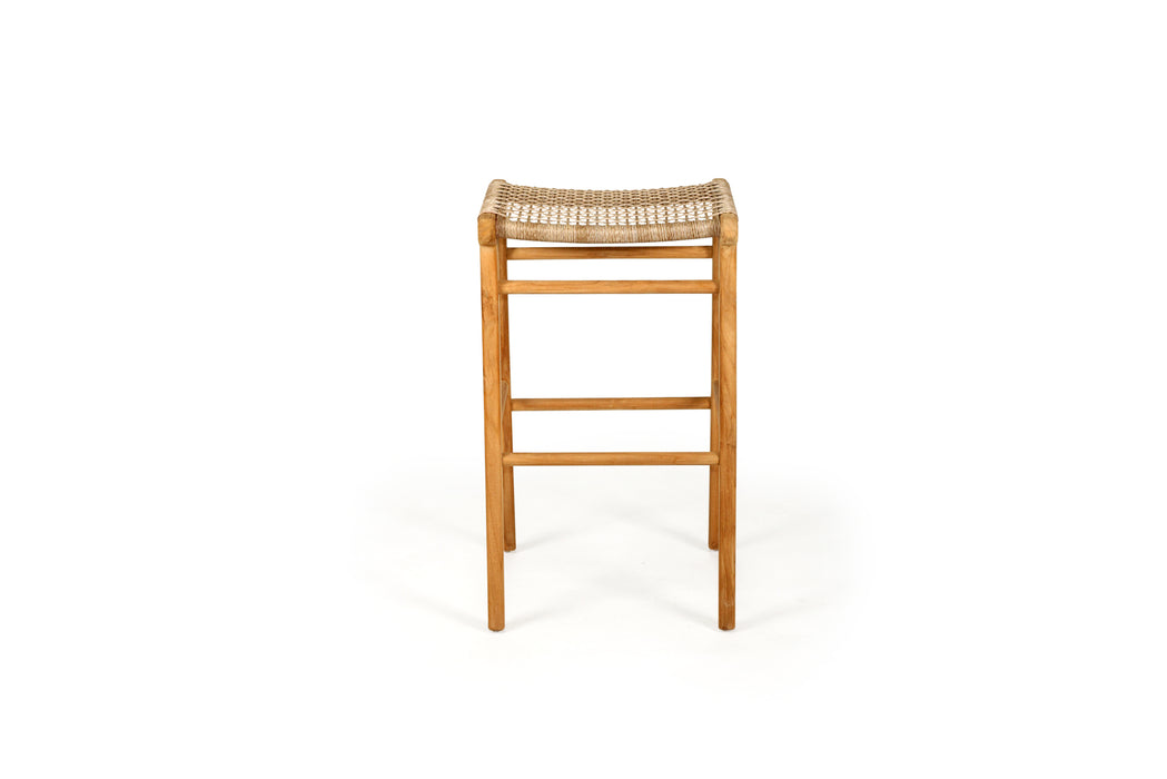 Zen Backless Bar Stool - Washed Grey - Grey 76cm Backless