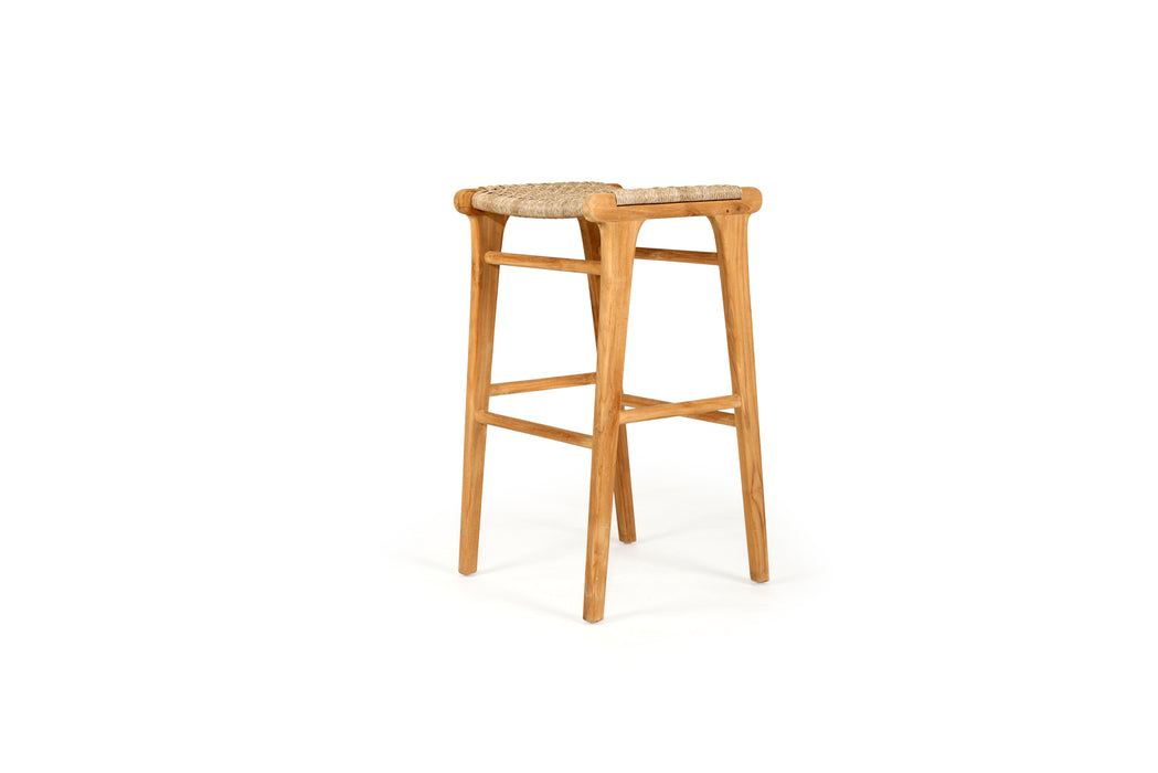 Zen Backless Bar Stool - Washed Grey - Grey 76cm Backless