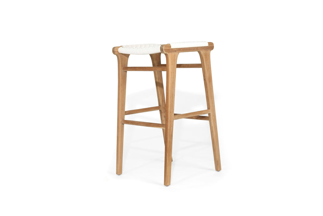 Fuji Backless Bar Stool - White