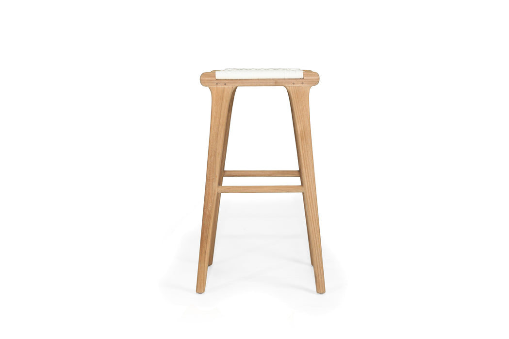 Fuji Backless Bar Stool - White