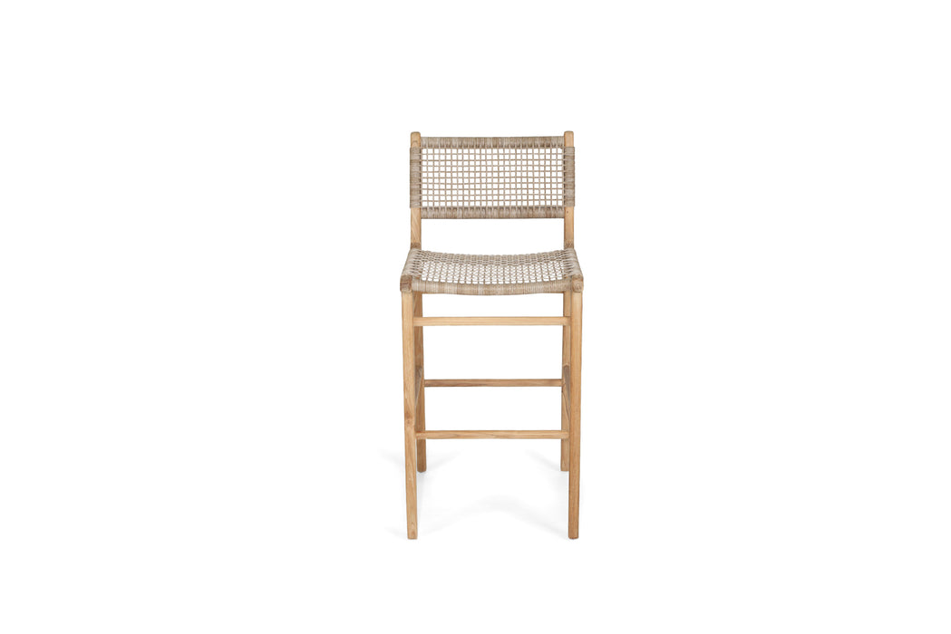 Zen Bar Stool - Washed Grey - Grey 76cm