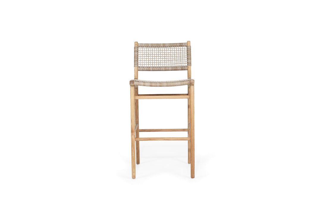 Zen Bar Stool - Washed Grey - Grey 76cm