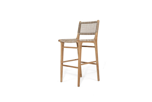 Zen Bar Stool - Washed Grey - Grey 76cm