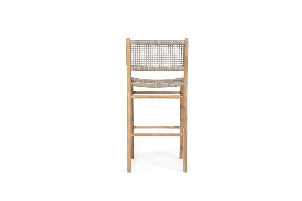 Zen Bar Stool - Washed Grey - Grey 76cm