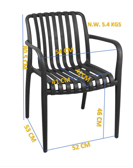 Green UV rated Outdoor Dining Chair