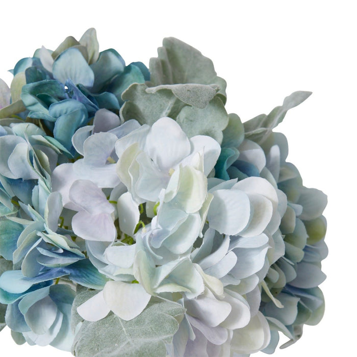 Hydrangea Alice Bouquet Pack of 12 - Soft Blue, 28cm (H)