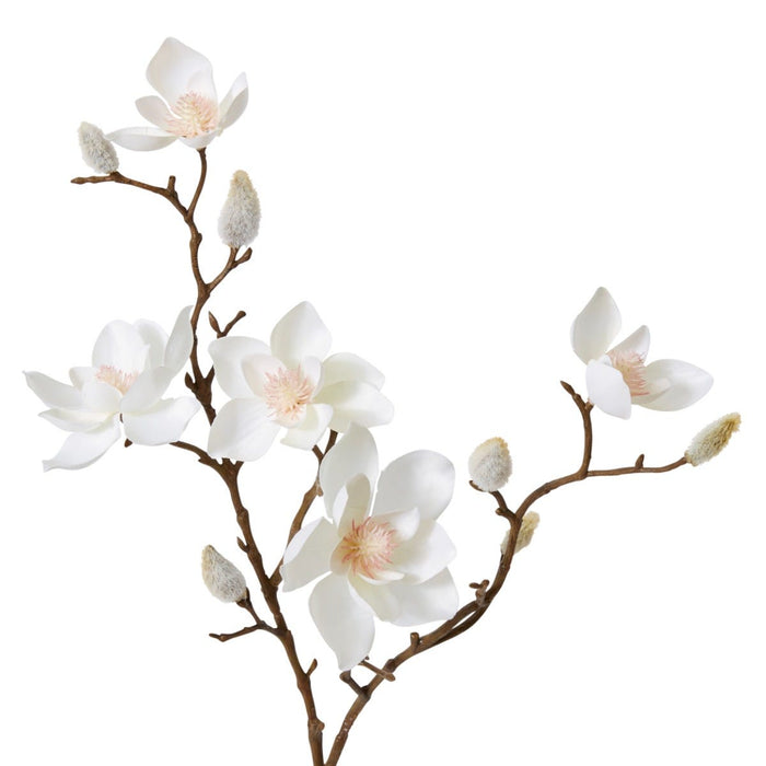 Magnolia Mini Spray Pack of 12 - White, 66cm (H)
