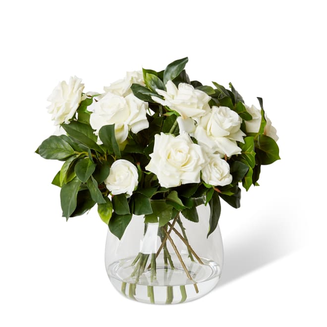 Rose Garden - Alma Vase - White, 29cm (H)