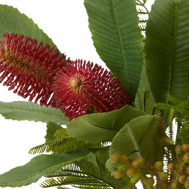 Banksia Berzelia Mix - Tillie Vase - Red, 40cm (H)