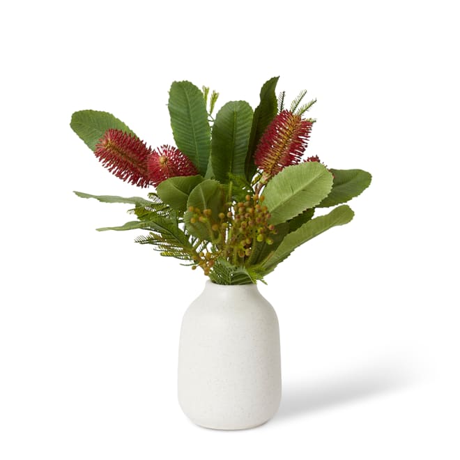 Banksia Berzelia Mix - Tillie Vase - Red, 40cm (H)