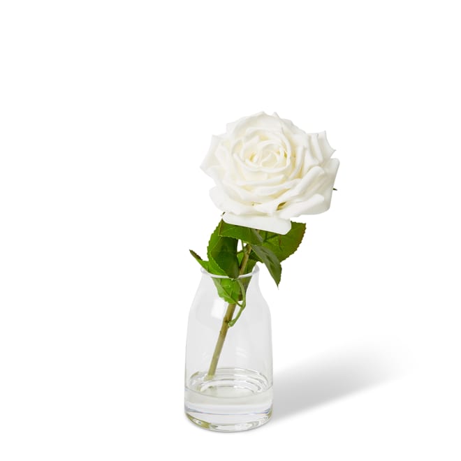 Rose Garden Stem - Harnan Vase - White, 32cm (H)