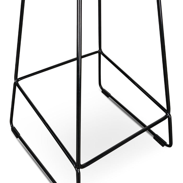 CBS2006-SD 65cm Bar Stool - Black Seat With Black Frame