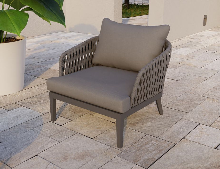 Alma Lounge Chair - Outdoor - Single - Charcoal - Dark Grey Cushion